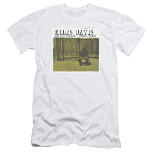 Miles Davis Miles and Milt Slim Fit Mens T Shirt White