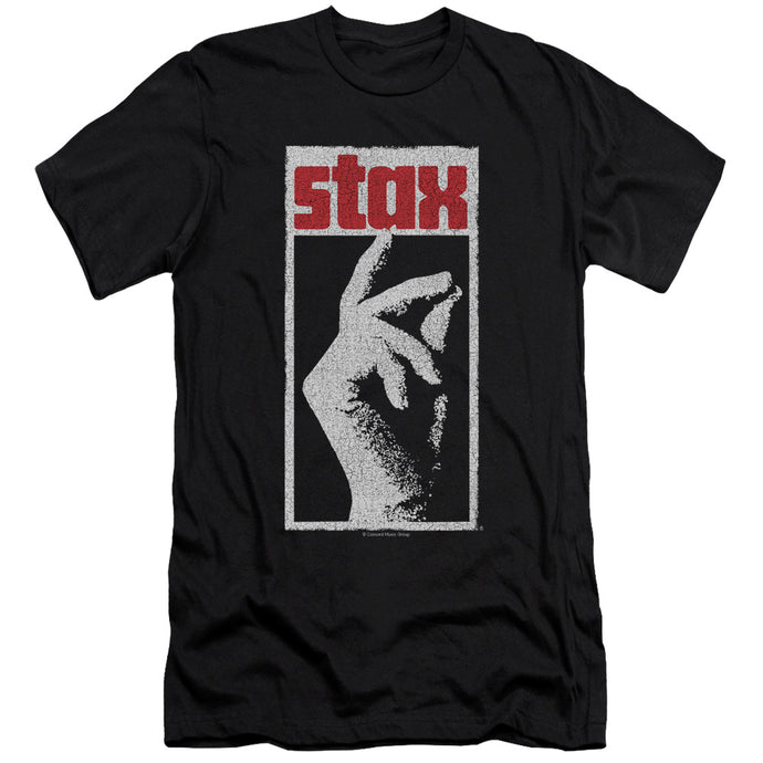 Stax Records Stax Distressed Slim Fit Mens T Shirt Black