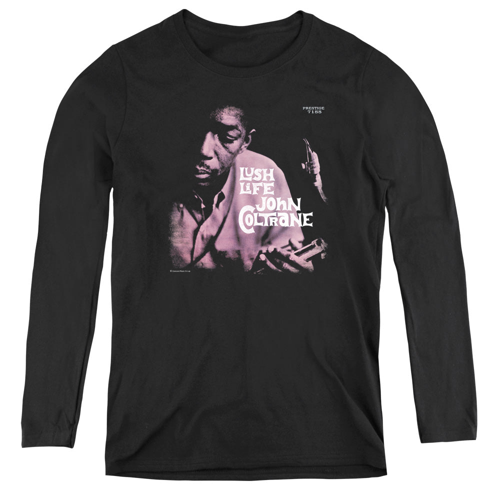 John Coltrane Lush Life Womens Long Sleeve Shirt Black