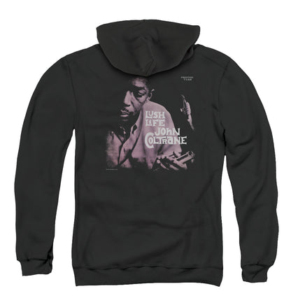 John Coltrane Lush Life Back Print Zipper Mens Hoodie Black