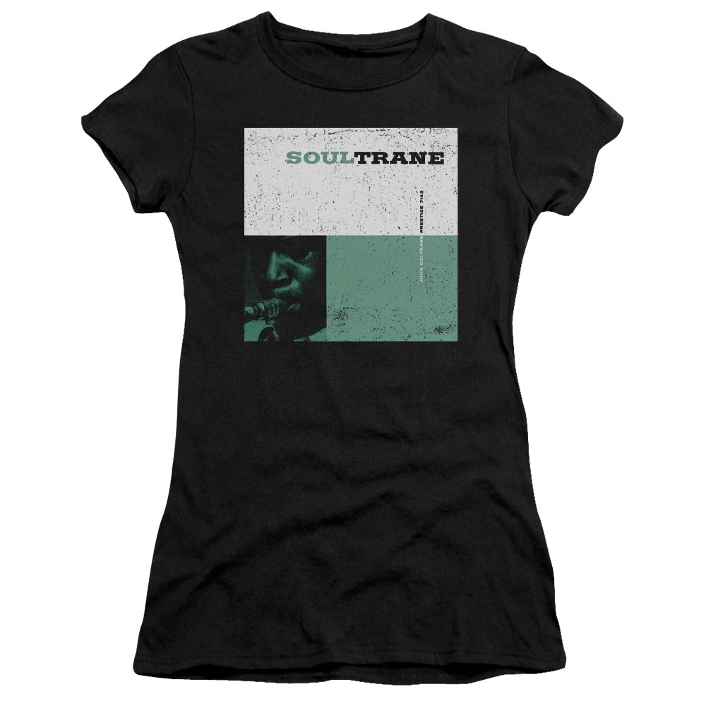 John Coltrane Soultrane Junior Sheer Cap Sleeve Womens T Shirt Black