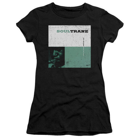 John Coltrane Soultrane Junior Sheer Cap Sleeve Womens T Shirt Black