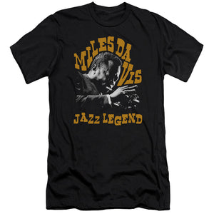 Miles Davis Jazz Legend Slim Fit Mens T Shirt Black