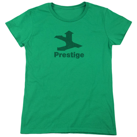 Prestige Records Prestige Logo Womens T Shirt Kelly Green