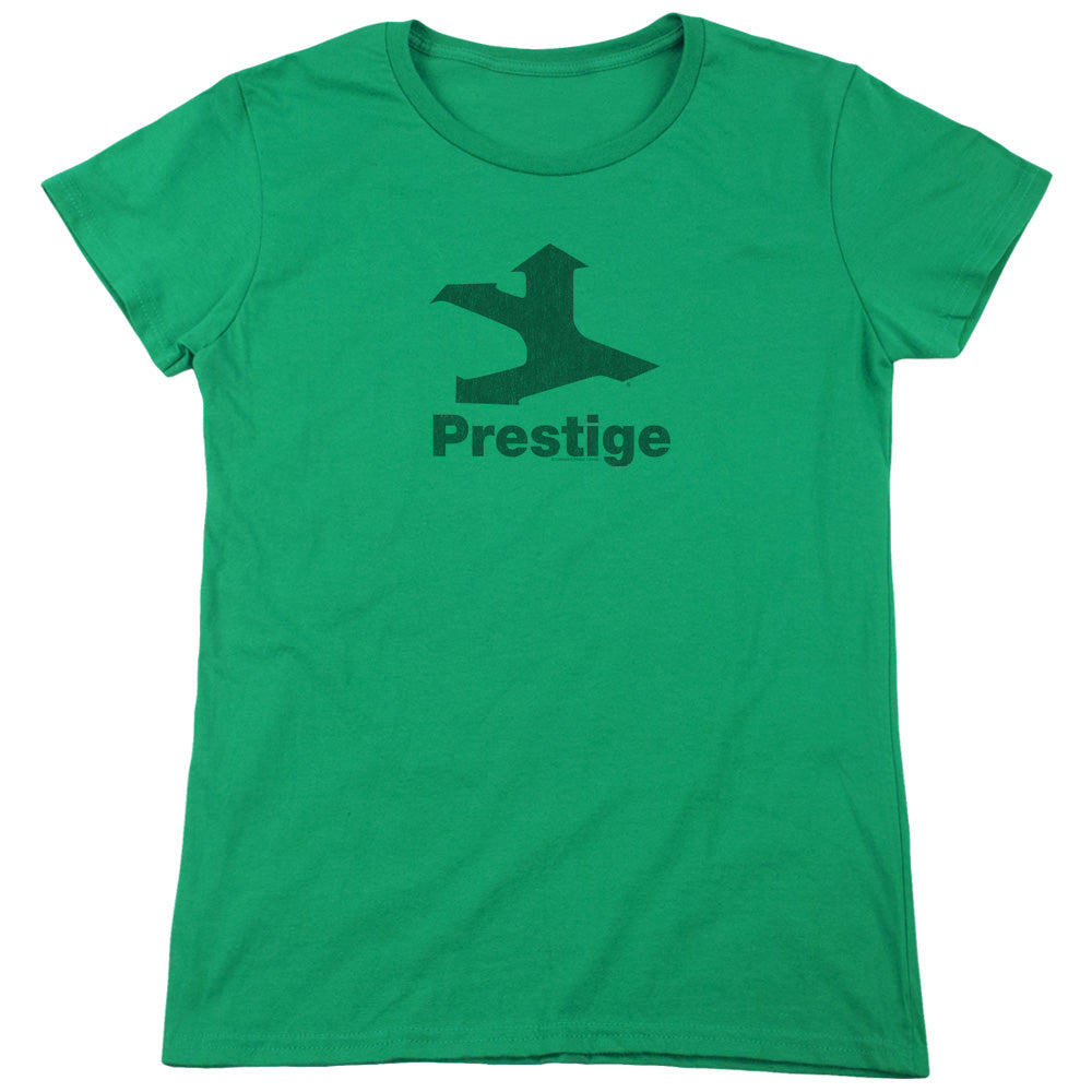 Prestige Records Prestige Logo Womens T Shirt Kelly Green
