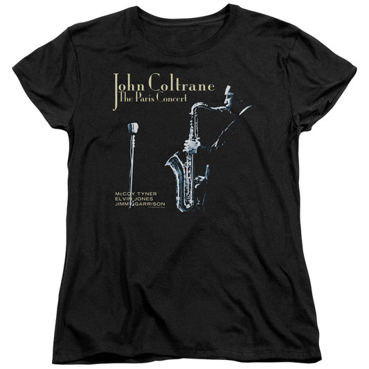 John Coltrane Paris Coltrane Womens T Shirt Black