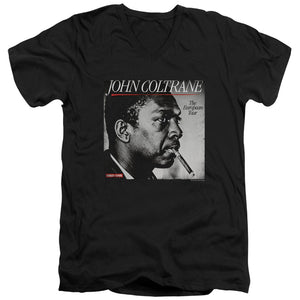 John Coltrane Smoke Break Mens Slim Fit V-Neck T Shirt Black