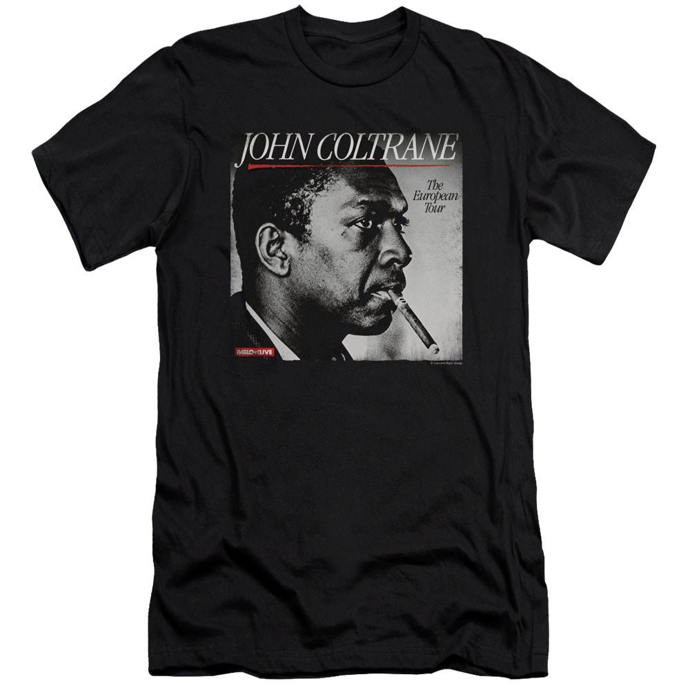 John Coltrane Smoke Break Slim Fit Mens T Shirt Black
