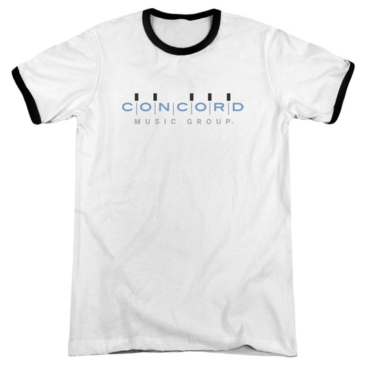 Concord Music Concord Logo Heather Ringer Mens T Shirt White