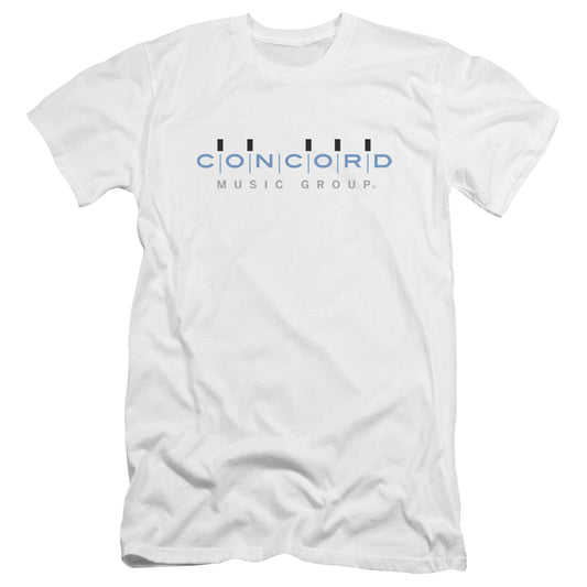 Concord Music Concord Logo Premium Bella Canvas Slim Fit Mens T Shirt White