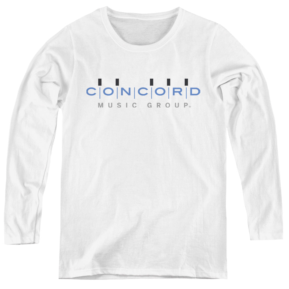 Concord Music Concord Logo Womens Long Sleeve Shirt White