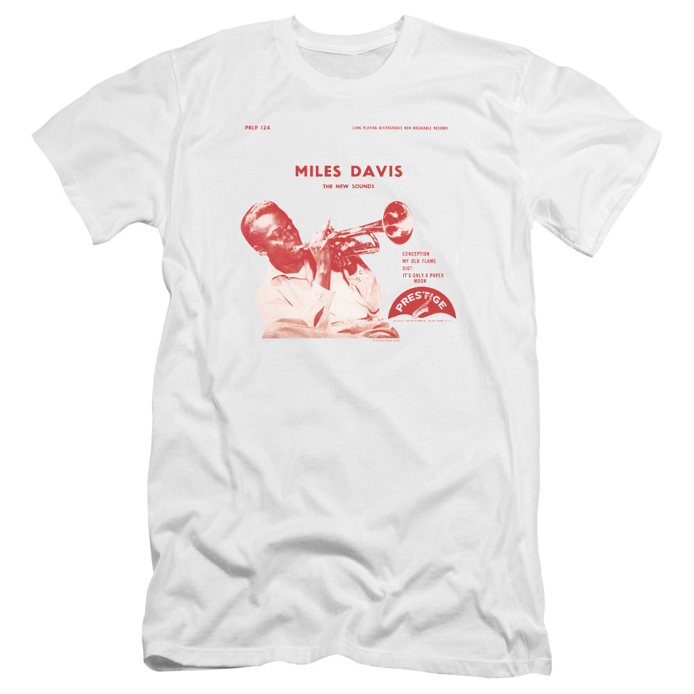 Miles Davis The New Sounds Premium Bella Canvas Slim Fit Mens T Shirt White