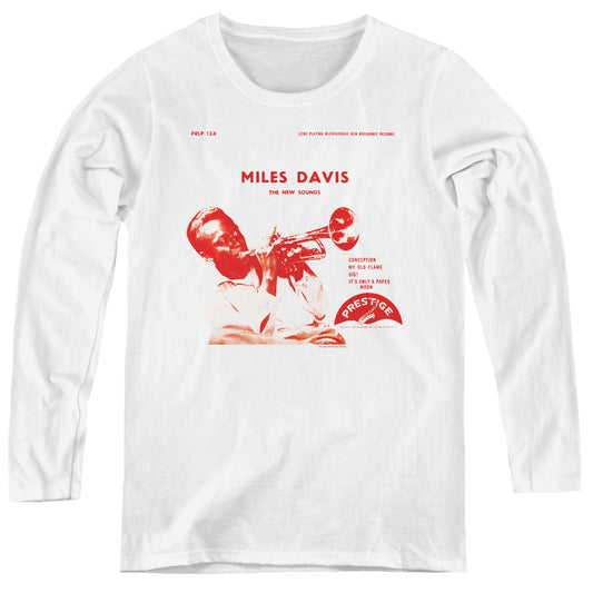 Miles Davis The New Sounds Womens Long Sleeve Shirt White