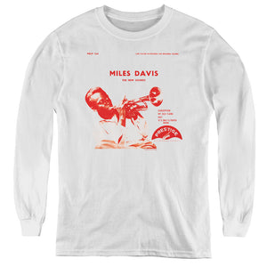 Miles Davis The New Sounds Long Sleeve Kids Youth T Shirt White