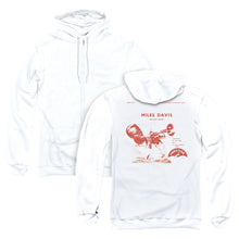 Load image into Gallery viewer, Miles Davis The New Sounds Back Print Zipper Mens Hoodie White