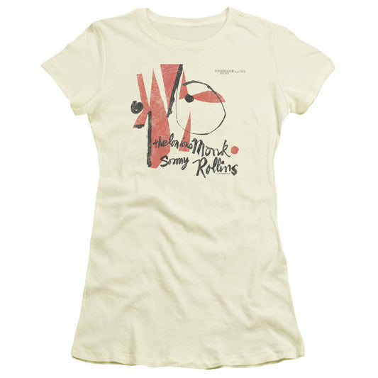 Thelonious Monk Monk Sonny Rollins Junior Sheer Cap Sleeve Womens T Shirt Cream