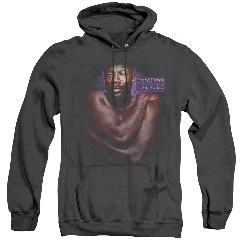 Isaac Hayes Wonderful Heather Mens Hoodie Black