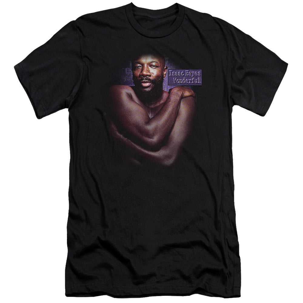 Isaac Hayes Wonderful Slim Fit Mens T Shirt Black