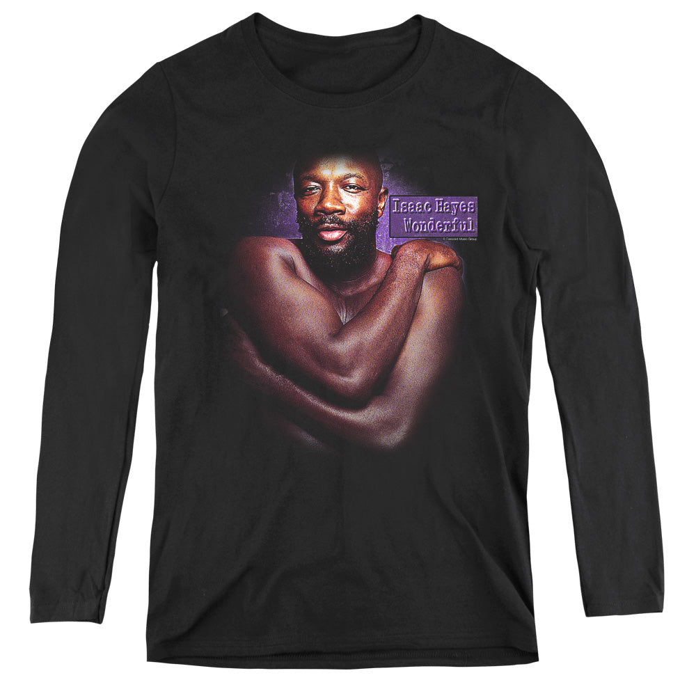 Isaac Hayes Wonderful Womens Long Sleeve Shirt Black