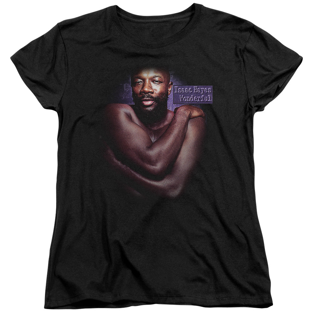 Isaac Hayes Wonderful Womens T Shirt Black