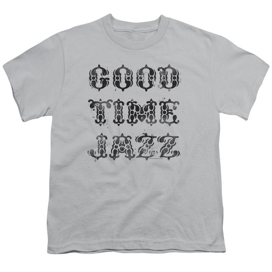 Good Time Jazz GTJ Vintage Kids Youth T Shirt Silver