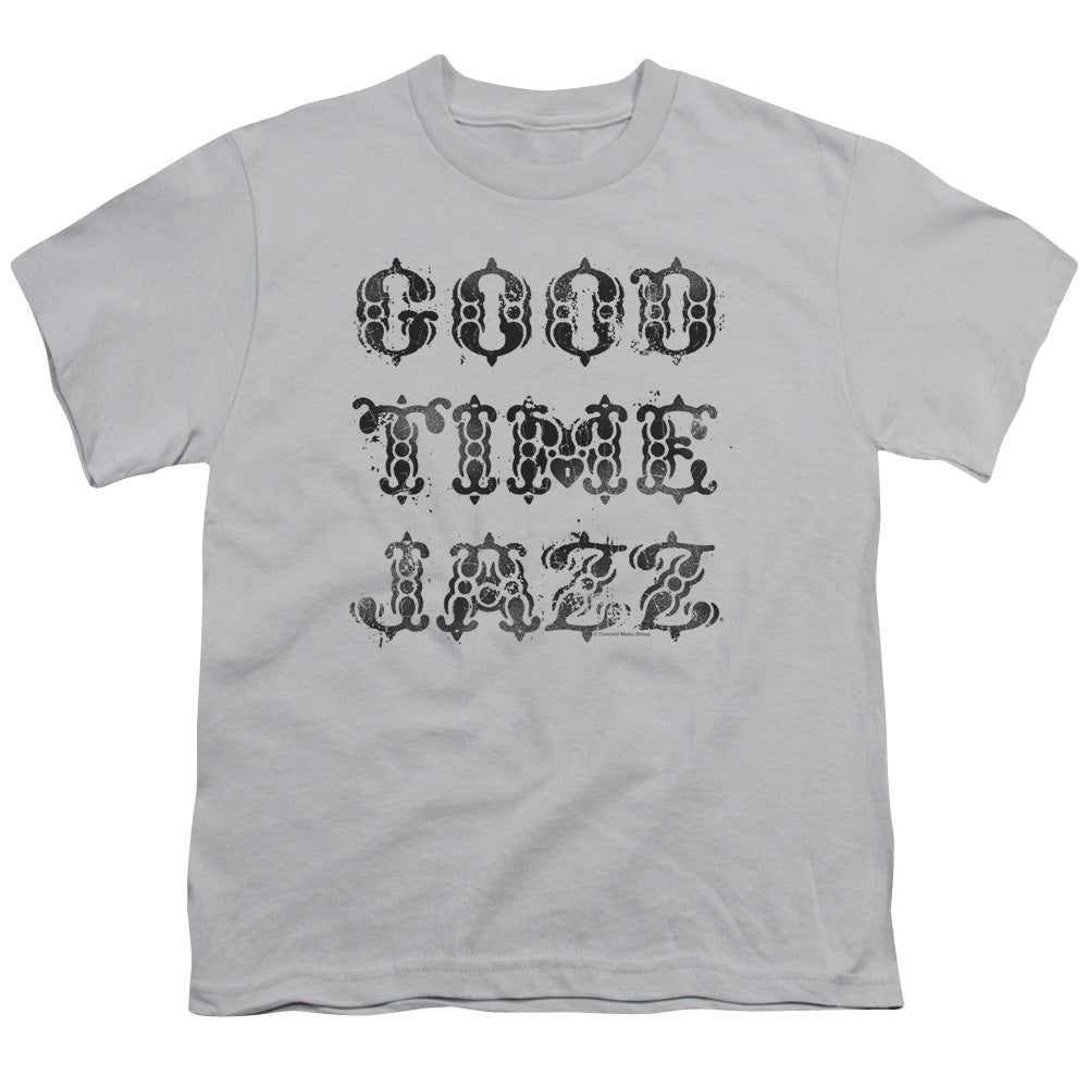 Good Time Jazz GTJ Vintage Kids Youth T Shirt Silver
