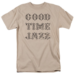 Good Time Jazz Retro Good Times Mens T Shirt Sand
