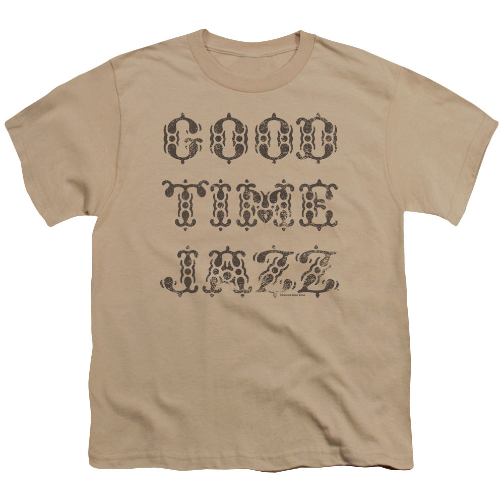 Good Time Jazz Retro Good Times Kids Youth T Shirt Sand