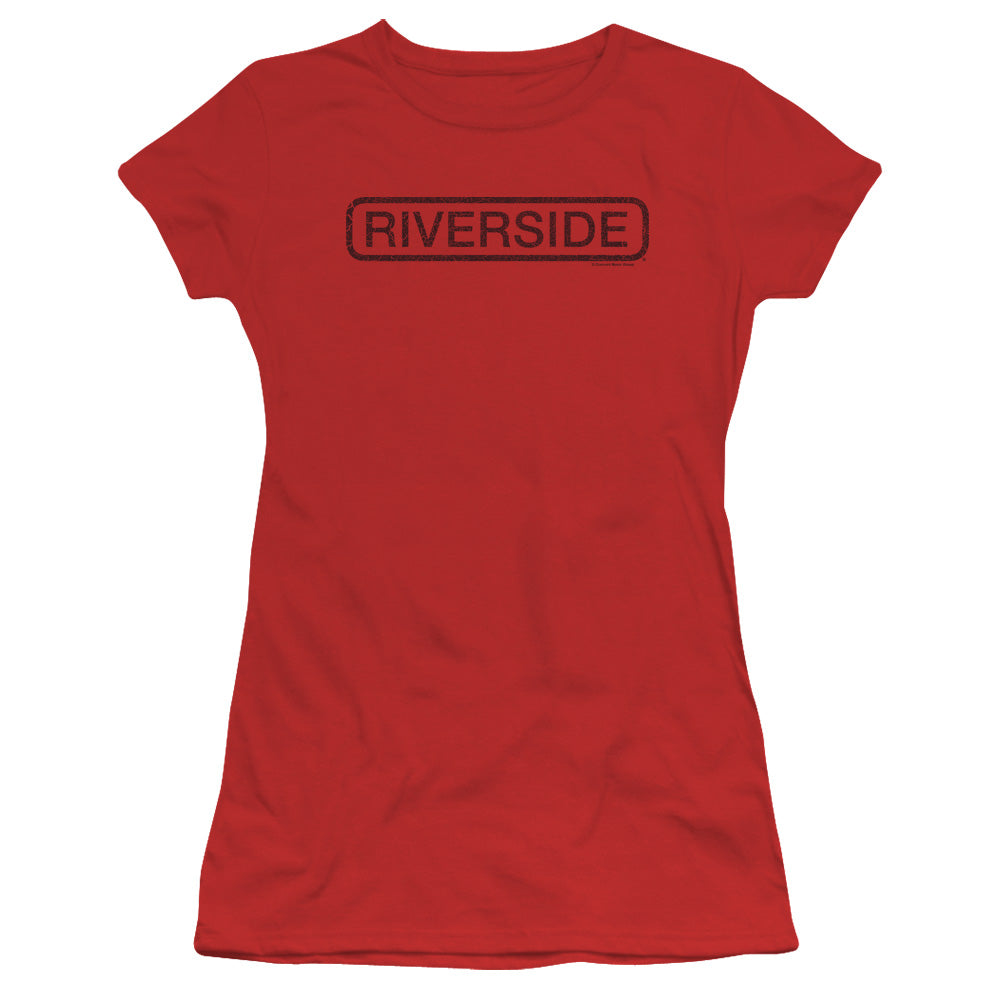 Riverside Records Riverside Vintage Junior Sheer Cap Sleeve Womens T Shirt Red