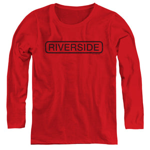 Riverside Records Riverside Vintage Womens Long Sleeve Shirt Red