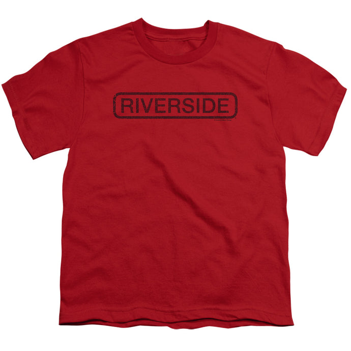 Riverside Records Riverside Vintage Kids Youth T Shirt Red