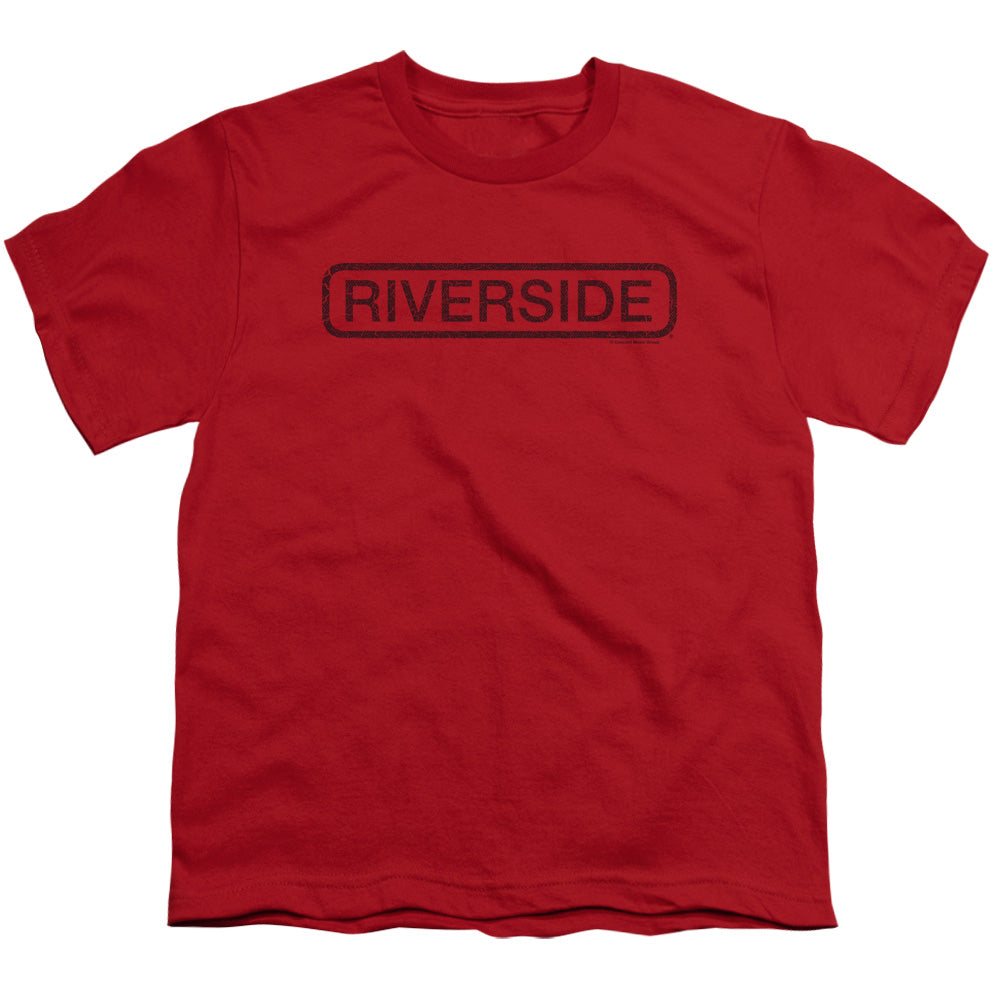 Riverside Records Riverside Vintage Kids Youth T Shirt Red