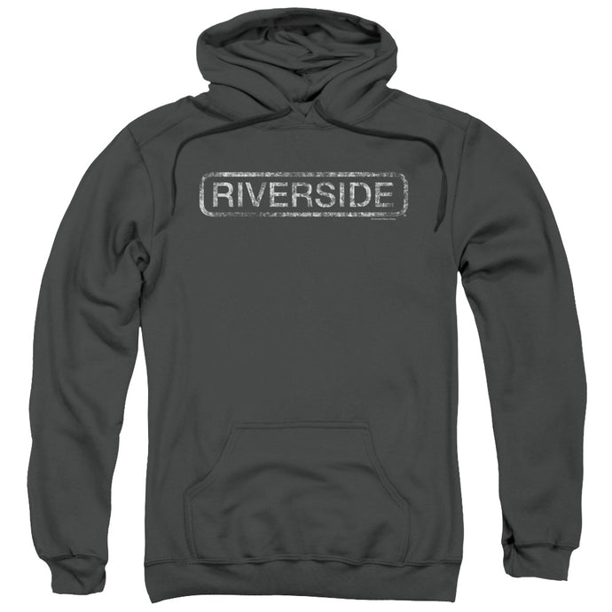 Riverside Records Riverside Distressed Mens Hoodie Charcoal