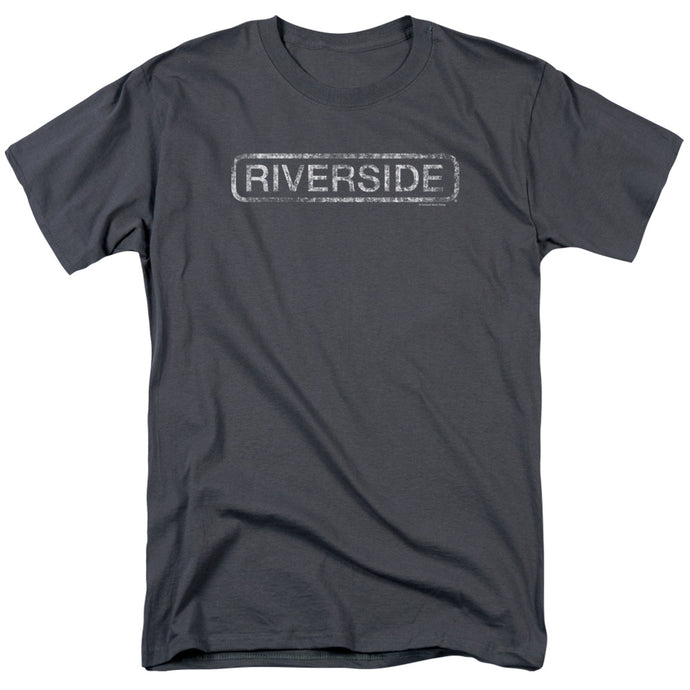 Riverside Records Riverside Distressed Mens T Shirt Charcoal