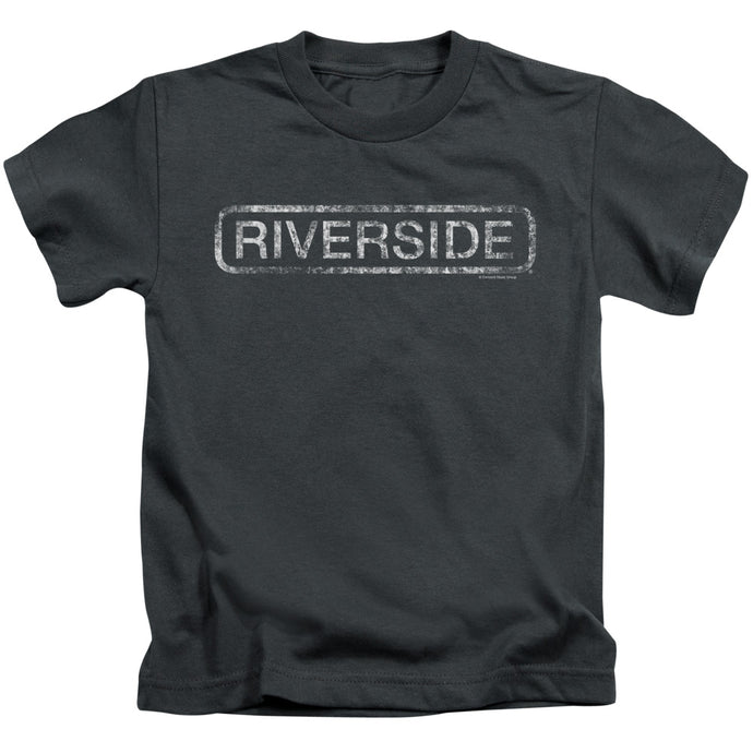 Riverside Records Riverside Distressed Juvenile Kids Youth T Shirt Charcoal