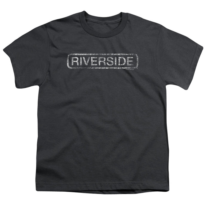 Riverside Records Riverside Distressed Kids Youth T Shirt Charcoal
