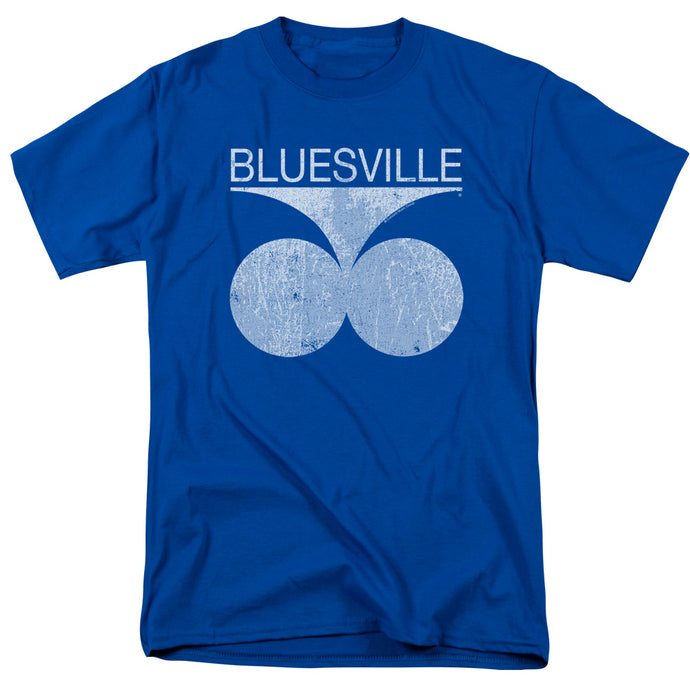 Bluesville Records Bluesville Distress Mens T Shirt Royal Blue