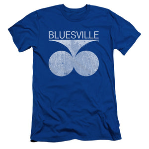 Bluesville Records Bluesville Distress Slim Fit Mens T Shirt Royal Blue