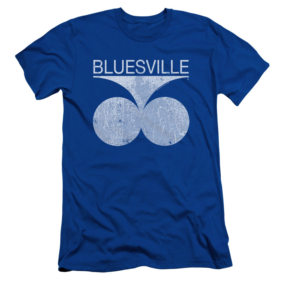 Bluesville Records Bluesville Distress Slim Fit Mens T Shirt Royal Blue