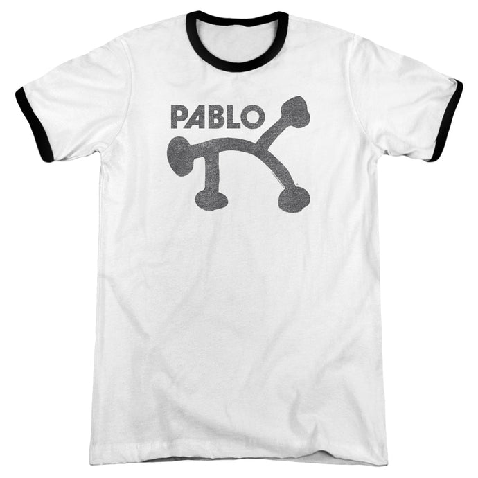 Pablo Retro Pablo Heather Ringer Mens T Shirt White