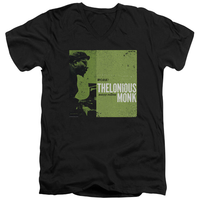 Thelonious Monk Work Mens Slim Fit V-Neck T Shirt Black