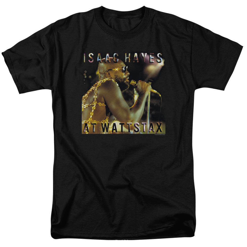 Isaac Hayes At Wattstax Mens T Shirt Black