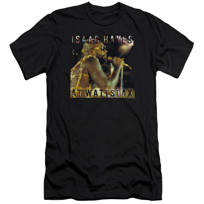 Isaac Hayes At Wattstax Premium Bella Canvas Slim Fit Mens T Shirt Black