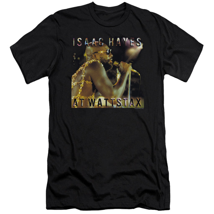 Isaac Hayes At Wattstax Slim Fit Mens T Shirt Black