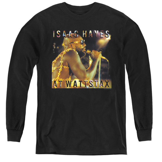 Isaac Hayes At Wattstax Long Sleeve Kids Youth T Shirt Black
