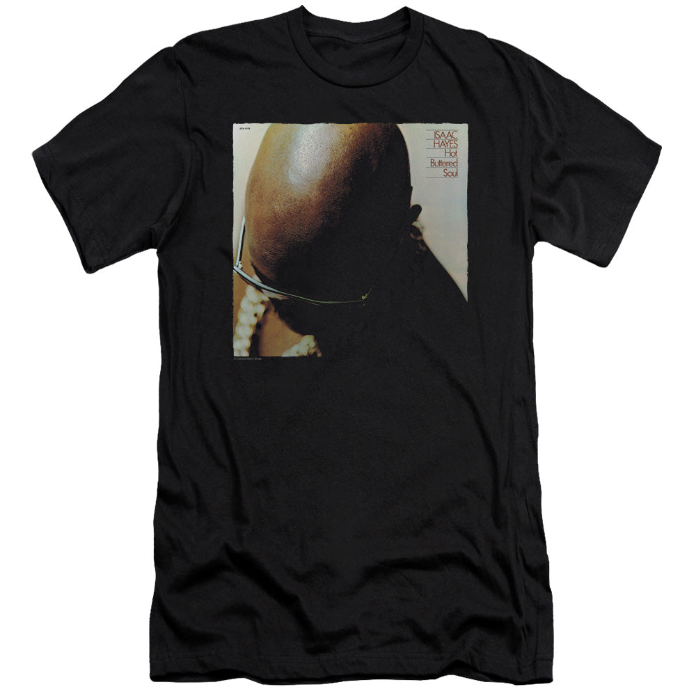 Isaac Hayes Hot Buttered Soul Slim Fit Mens T Shirt Black