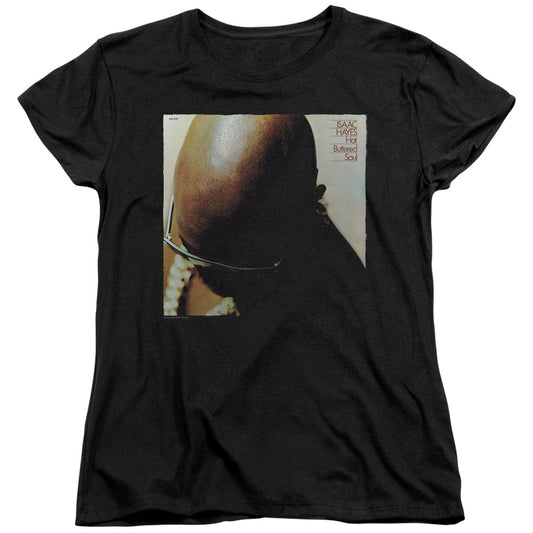 Isaac Hayes Hot Buttered Soul Womens T Shirt Black