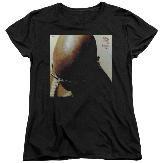 Isaac Hayes Hot Buttered Soul Womens T Shirt Black