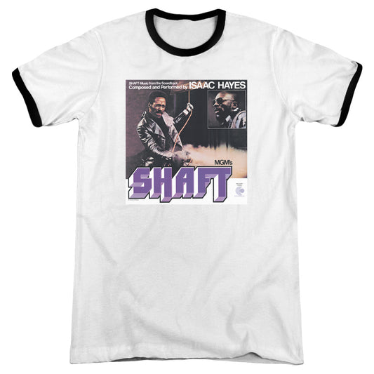 Isaac Hayes Shaft Heather Ringer Mens T Shirt White