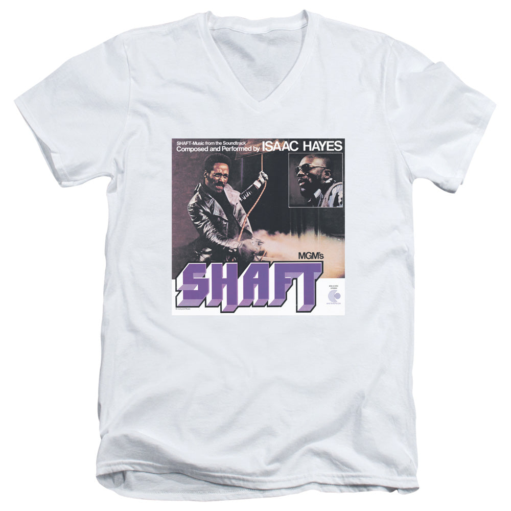 Isaac Hayes Shaft Mens Slim Fit V-Neck T Shirt White